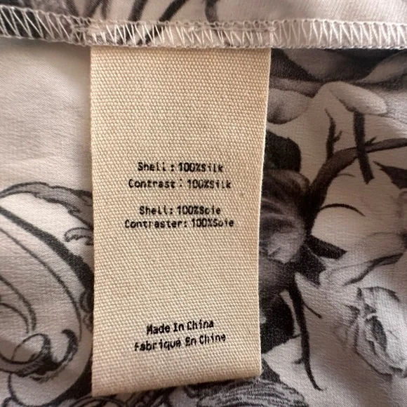 L'AGENCE Tyler Floral Print Woven Silk Shirt - Picture 9 of 12